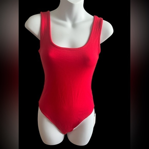 MangoPop Red Tank Body Suit Size‎ Small